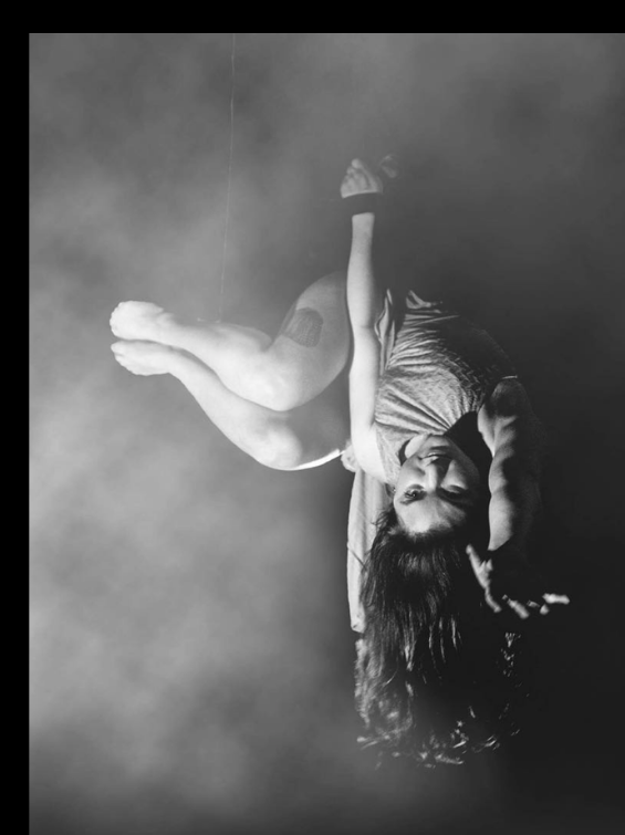 Aerial performance — black and white